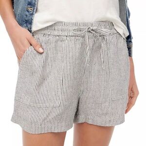 J. Crew Pinstriped Linen blend shorts size small